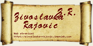 Živoslavka Rajović vizit kartica